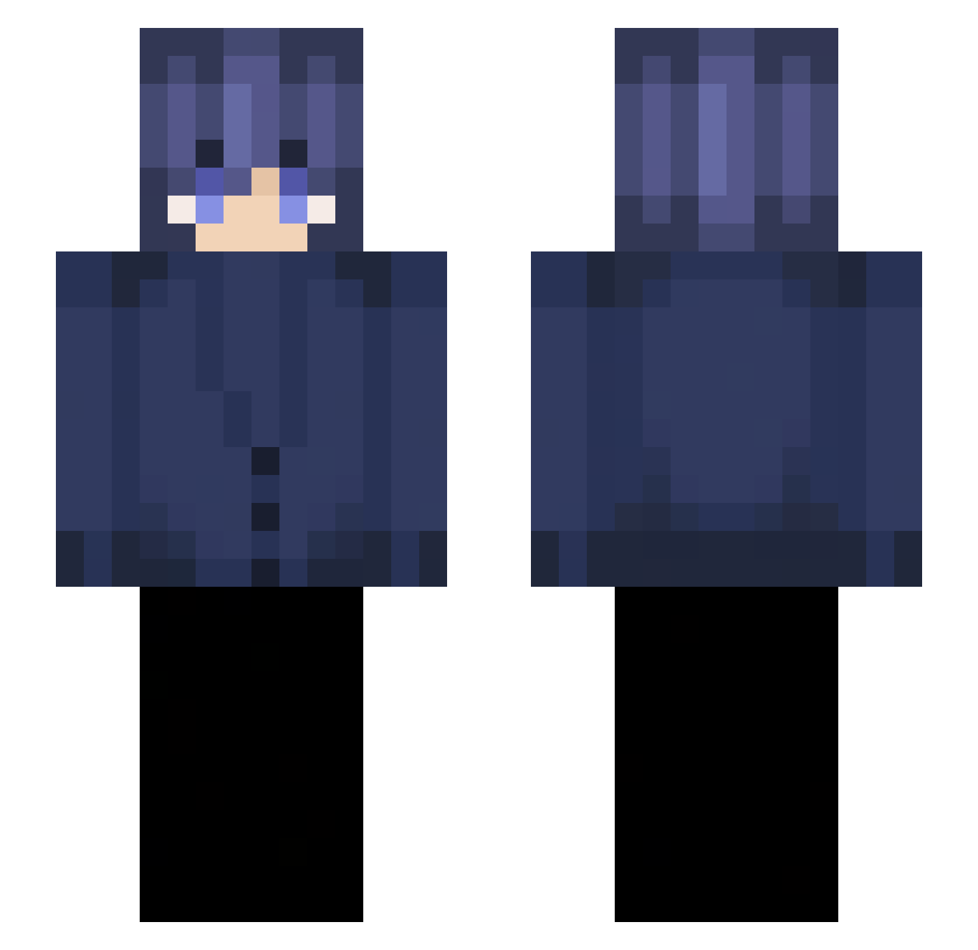 friendgroup Minecraft skin, front and back view