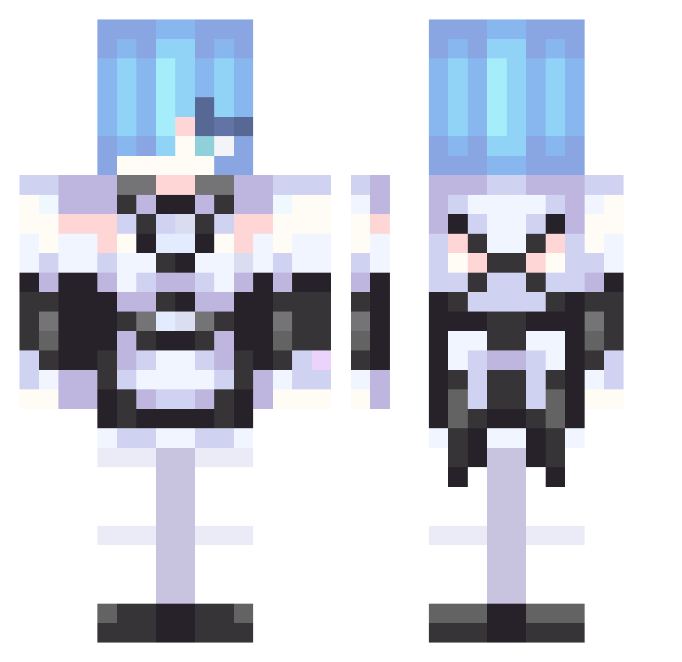 Henry1768 Minecraft skin, front and back view