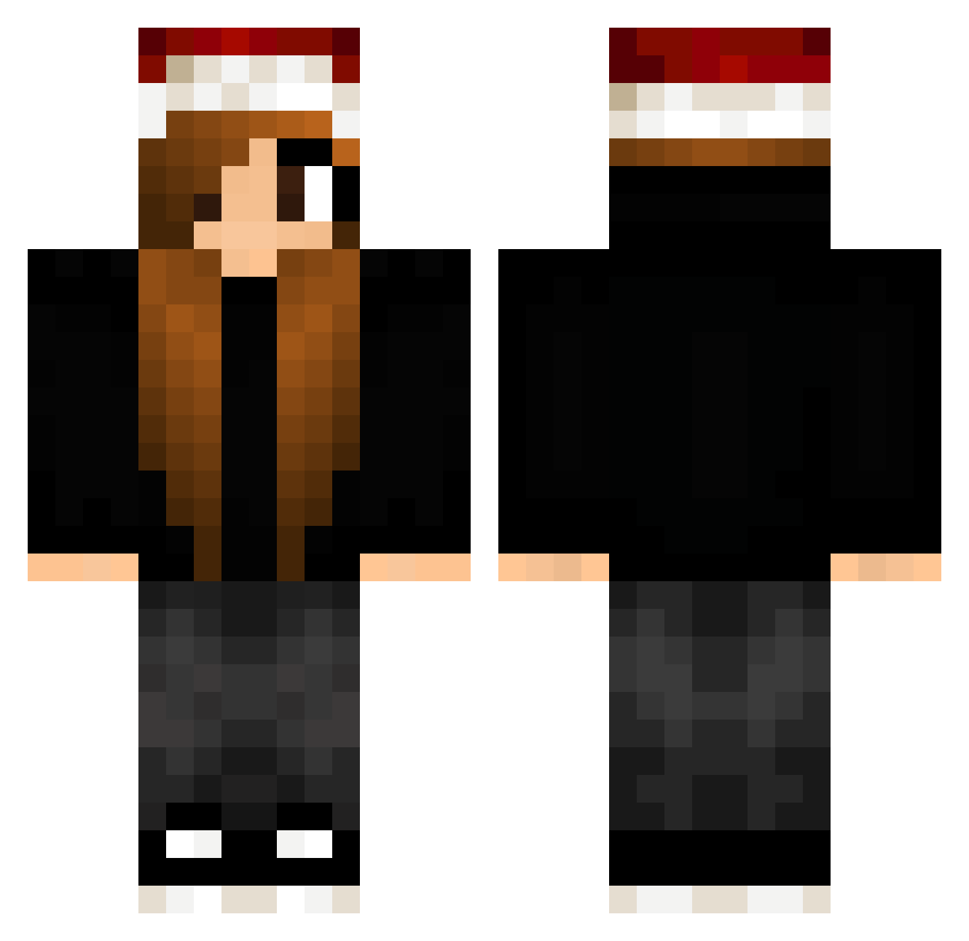 Zorua_x3 Minecraft skin, front and back view