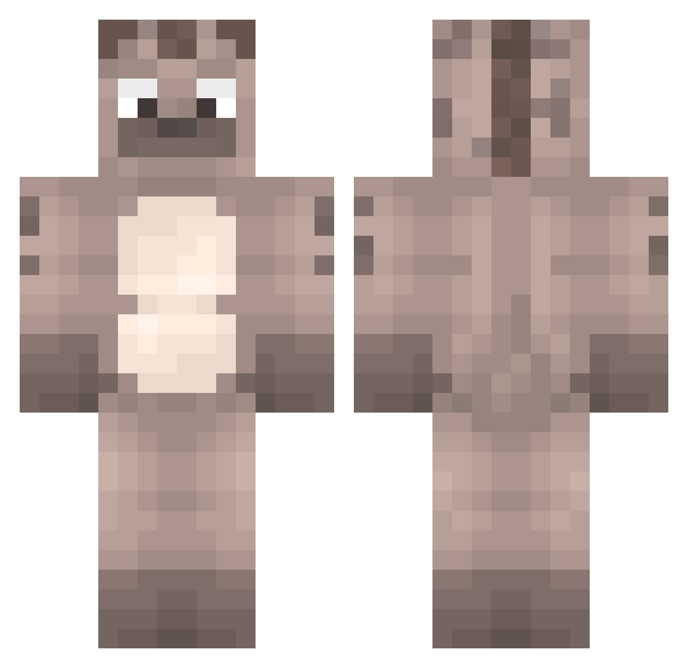 metehanucbudak Minecraft skin, front and back view