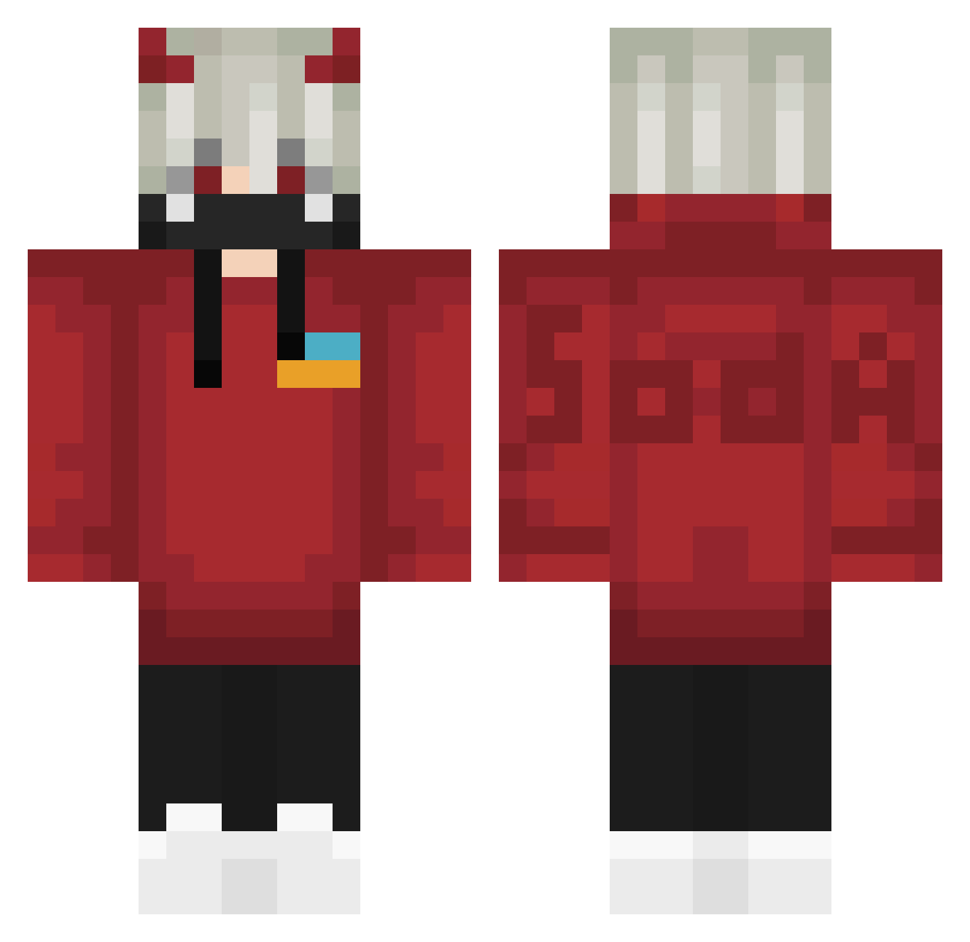 VirajProGamer Minecraft skin, front and back view