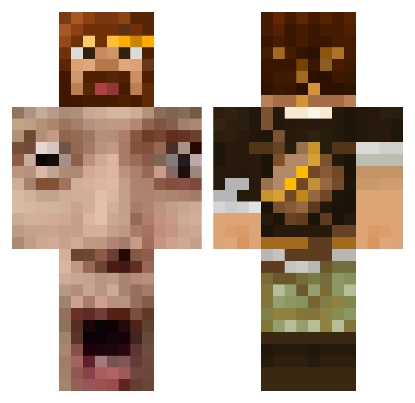 X1tleRRR Minecraft skin, front and back view