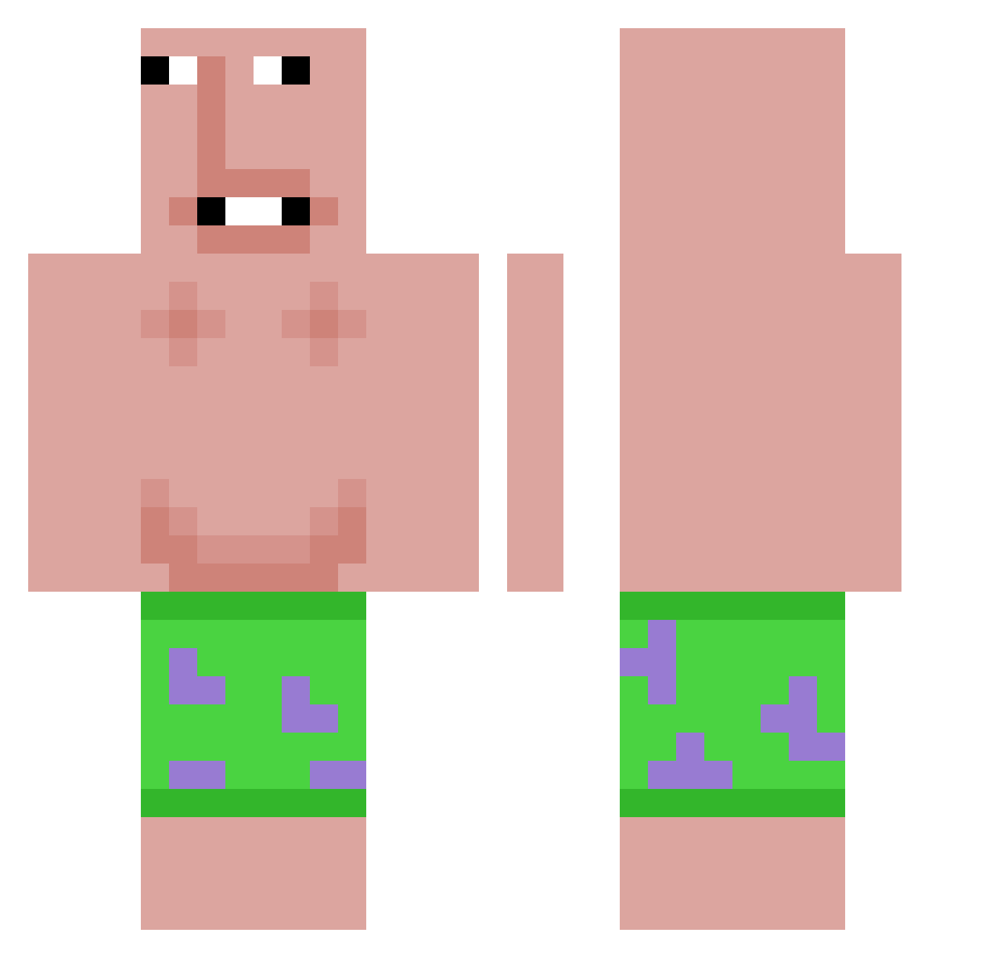 zenitghost Minecraft skin, front and back view