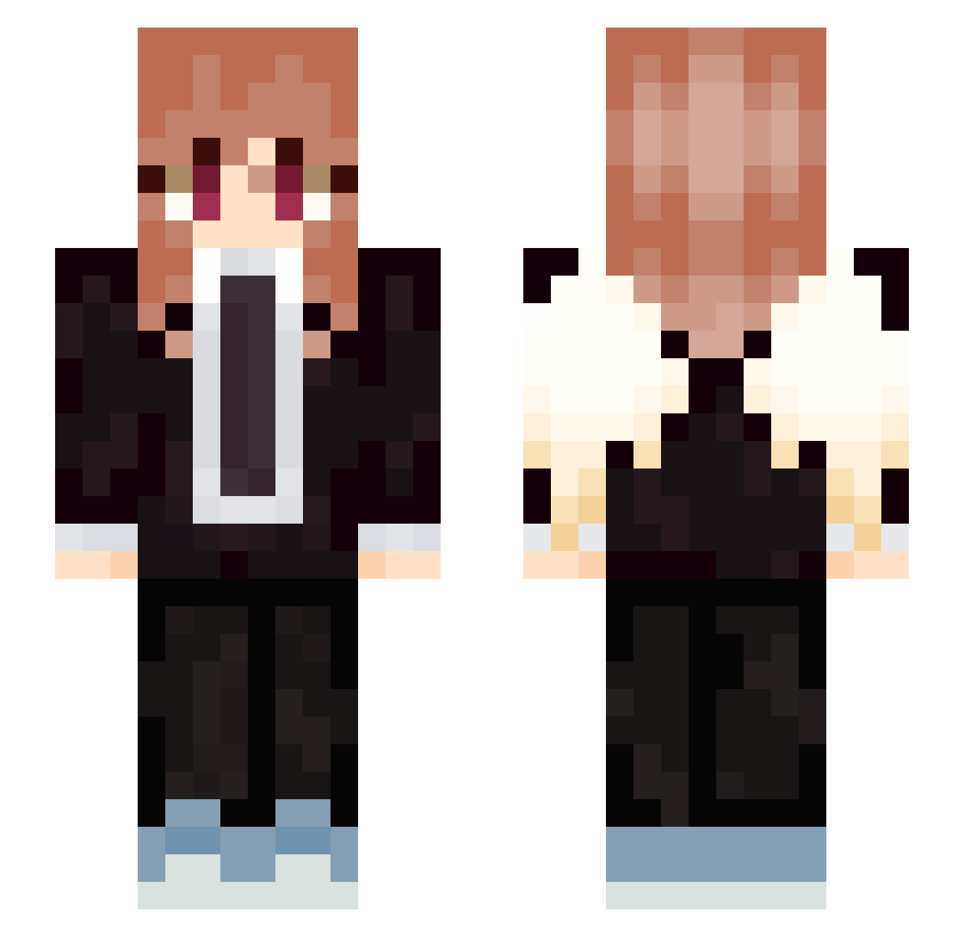 Chompy91011 Minecraft skin, front and back view