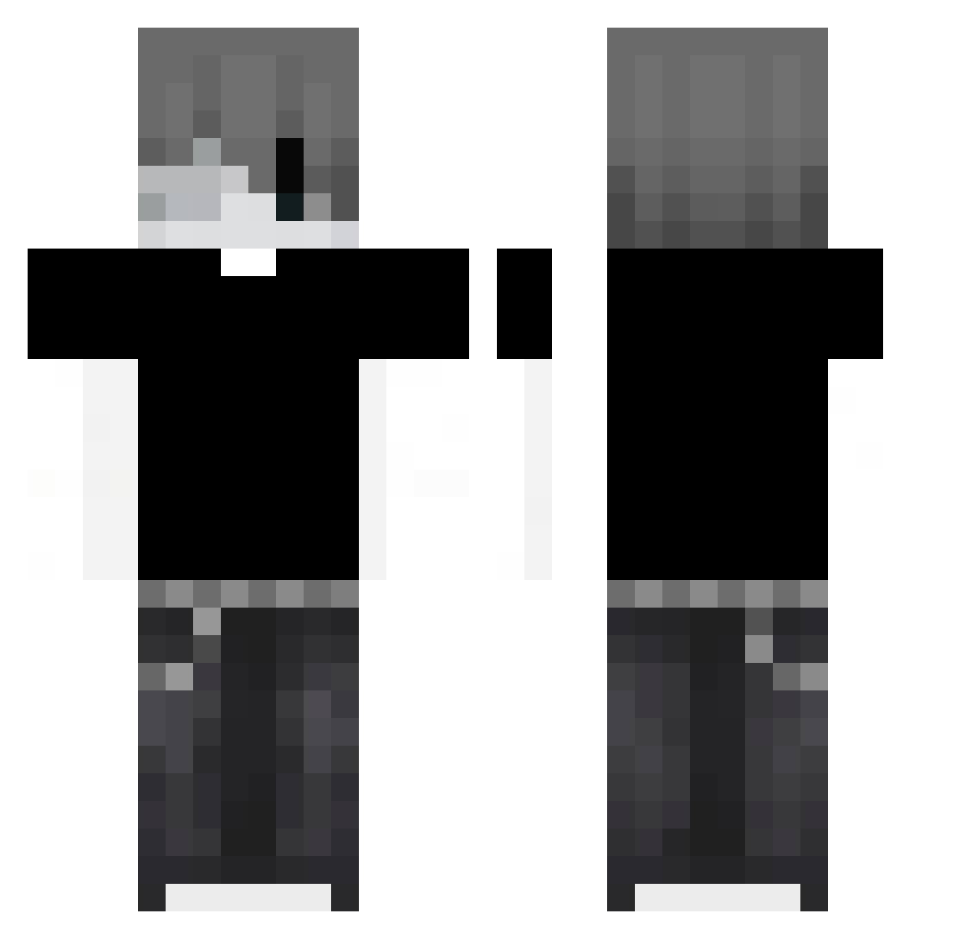 bdubik Minecraft skin, front and back view