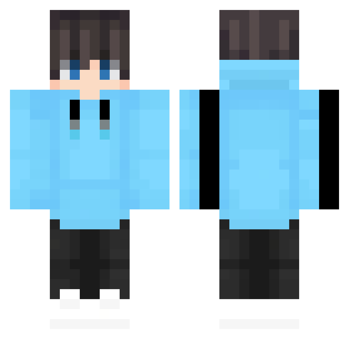 ToxicNeta Minecraft skin, front and back view