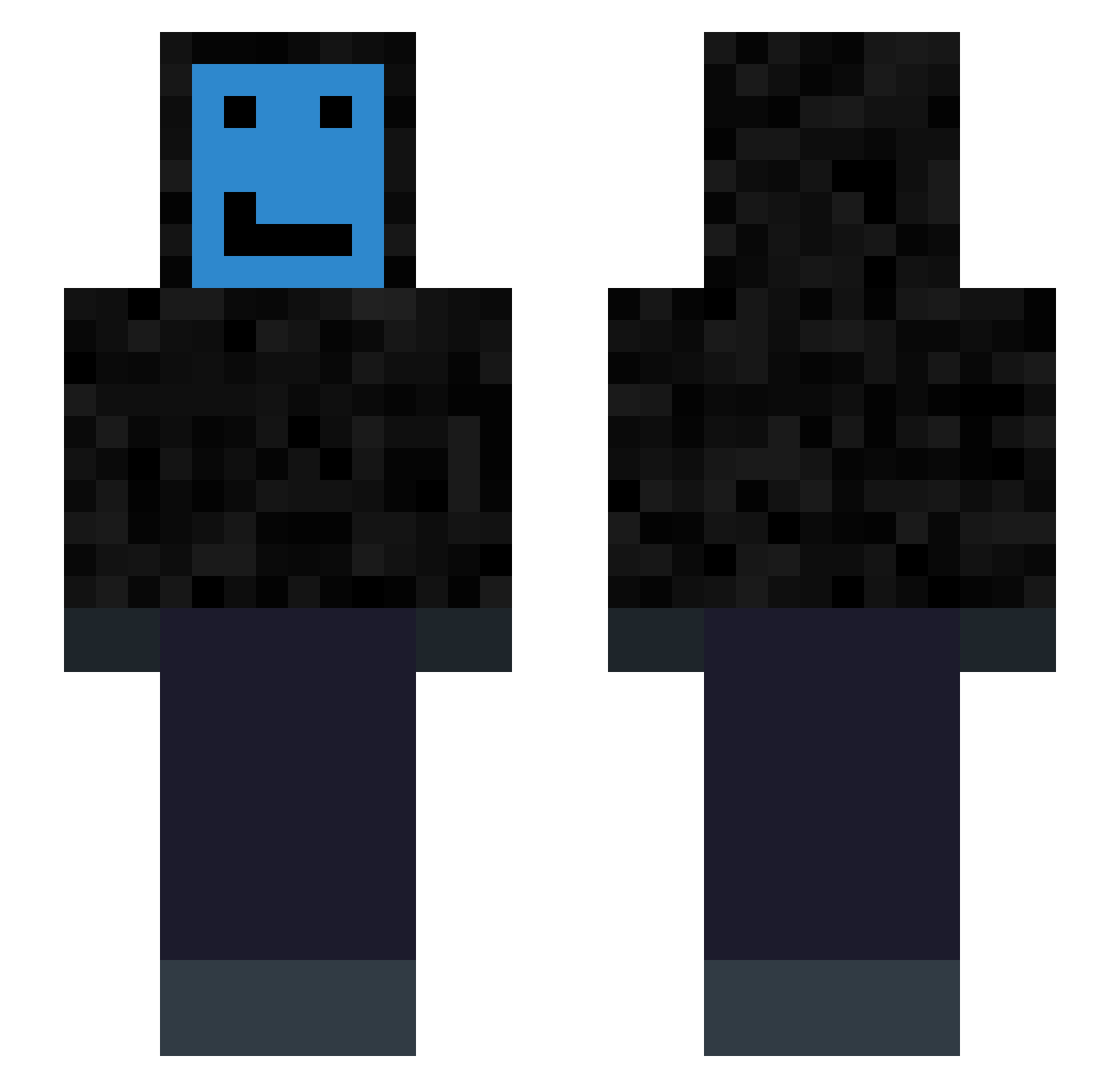 relenthor Minecraft skin, front and back view