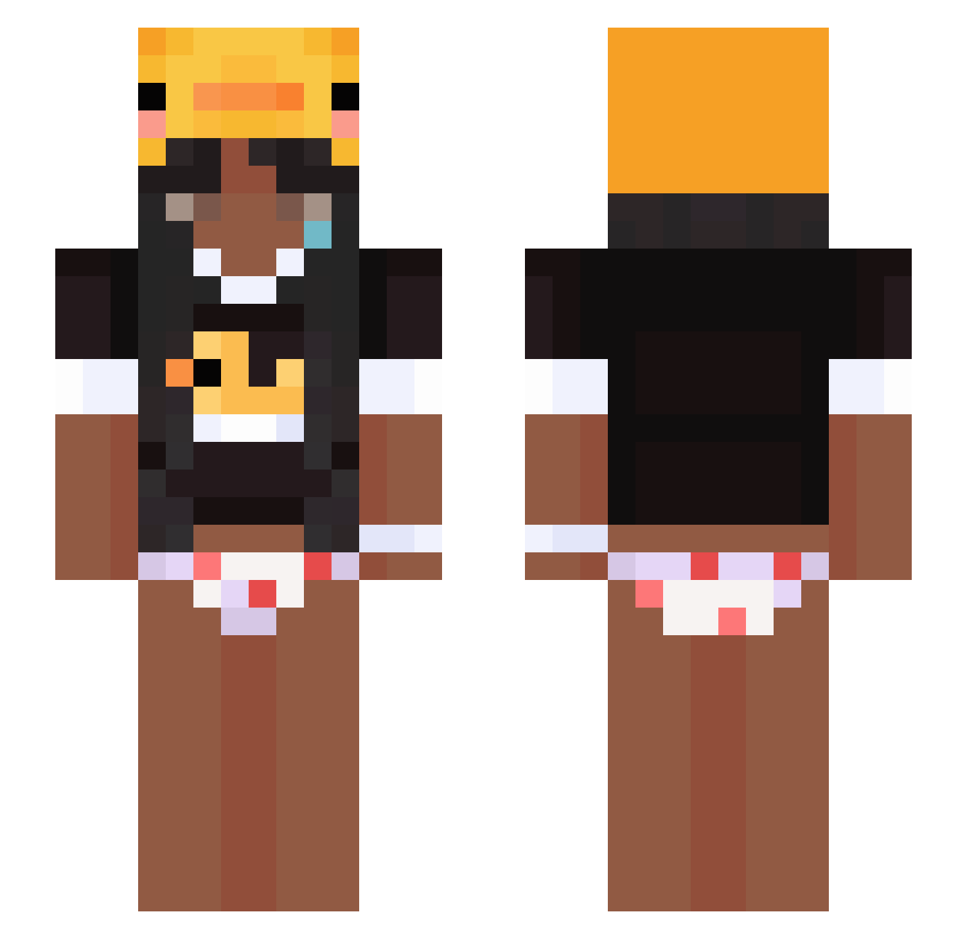 Koshusballs Minecraft skin, front and back view