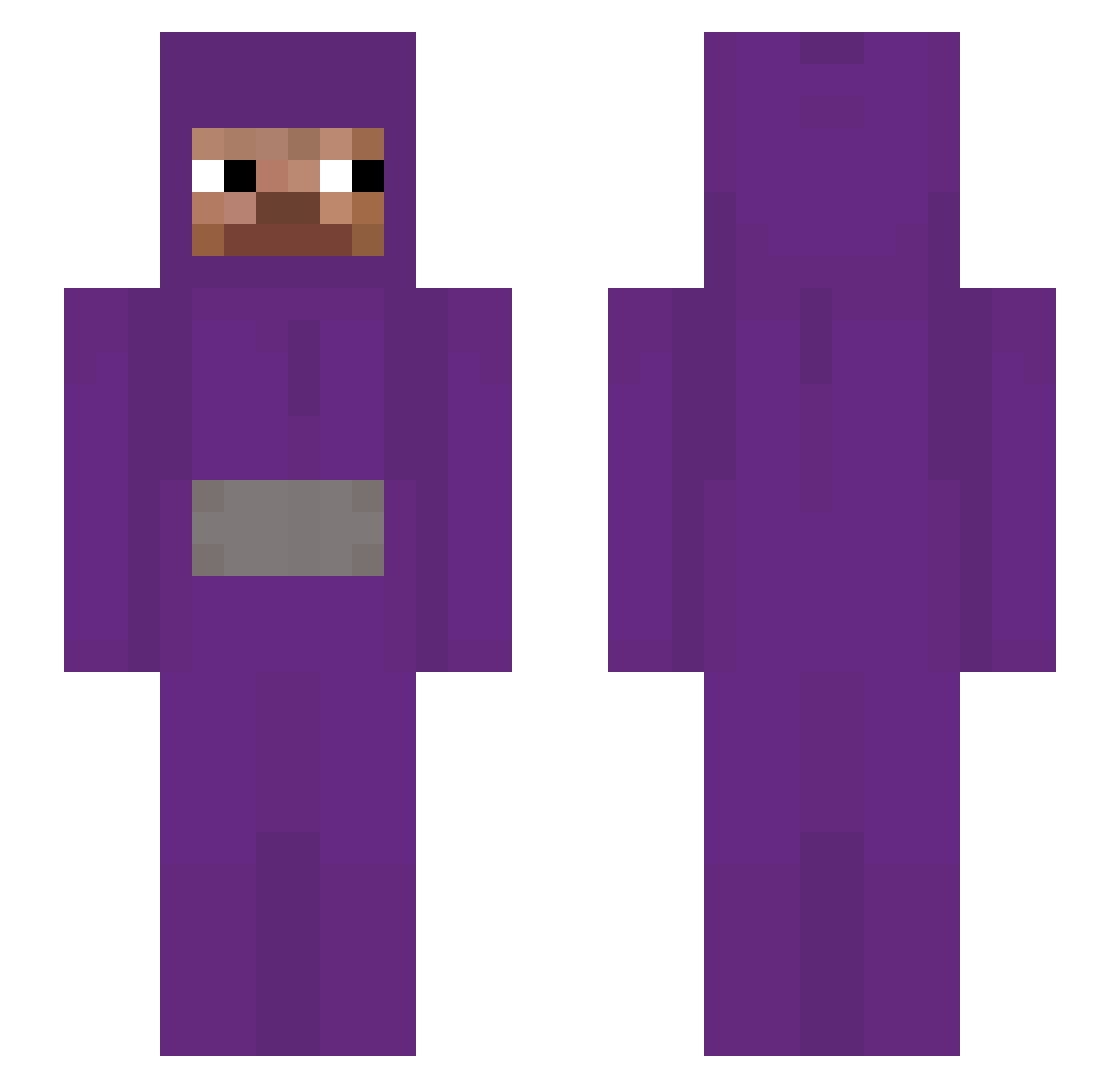 Easyucet123 Minecraft skin, front and back view