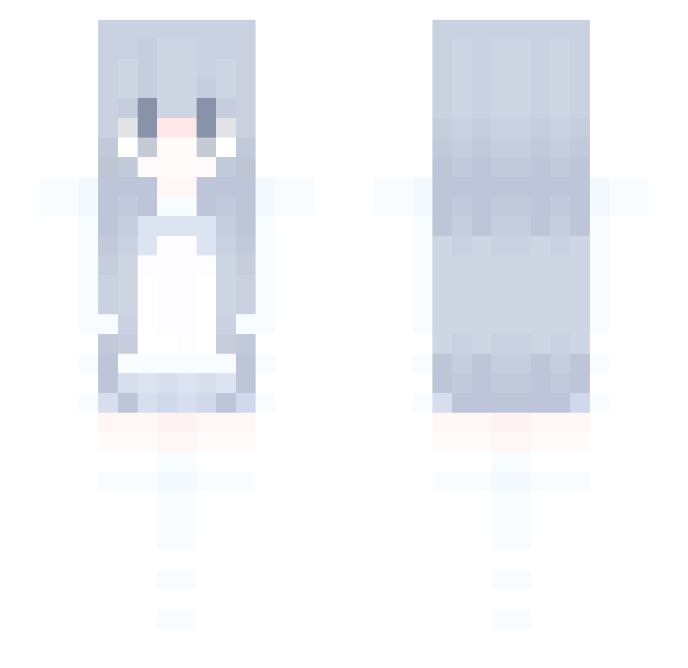 SleepyN0va Minecraft skin, front and back view