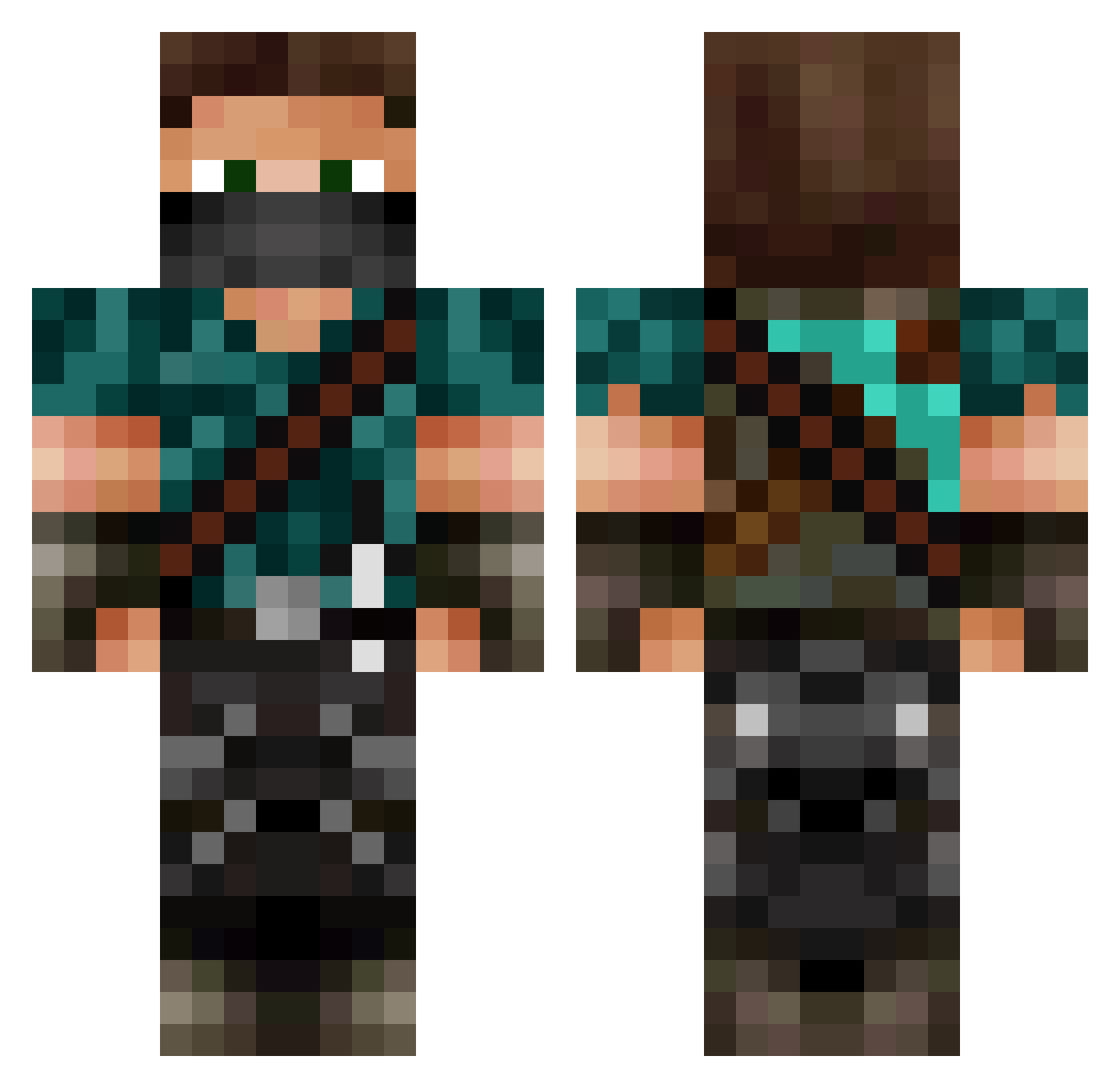 Ticklekidspro1 Minecraft skin, front and back view