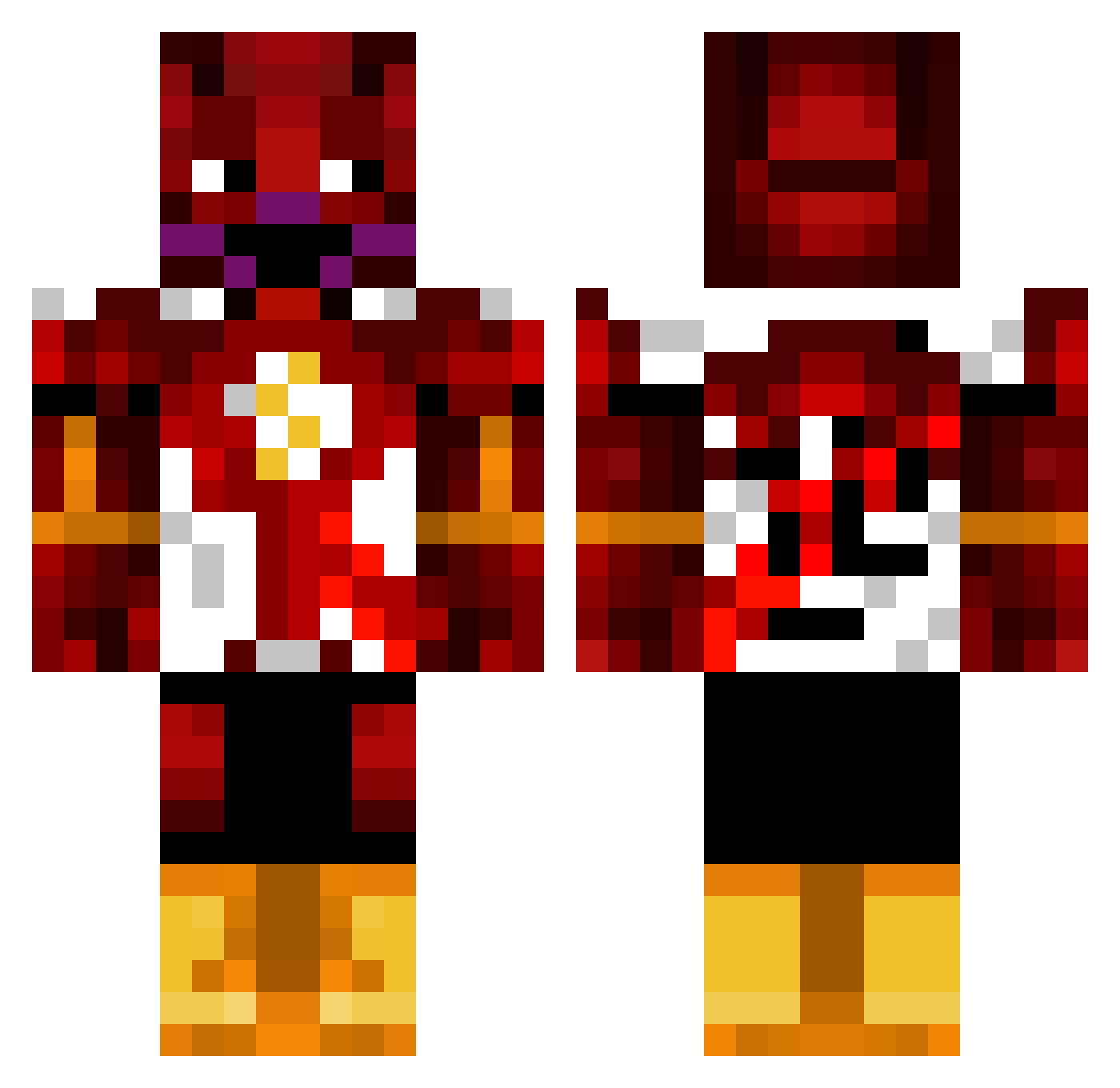 RAMI12PRO Minecraft skin, front and back view