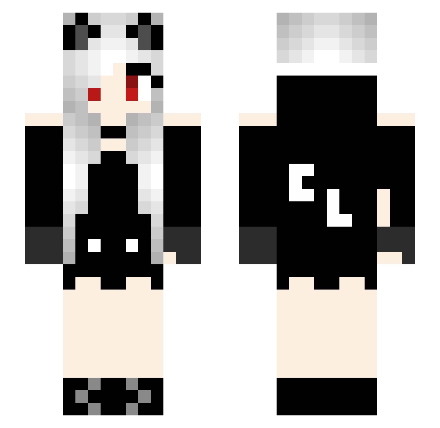 Saleem6140 Minecraft skin, front and back view