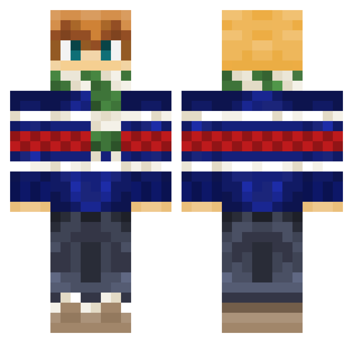 PotatoCat07 Minecraft skin, front and back view