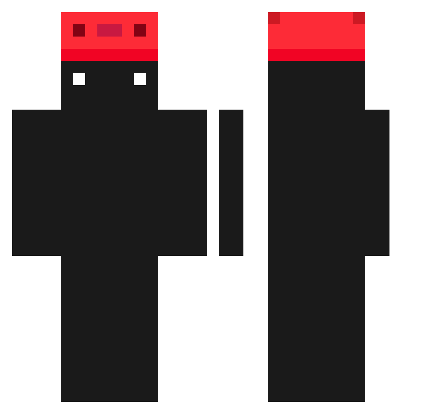 AgiotaTokito Minecraft skin, front and back view