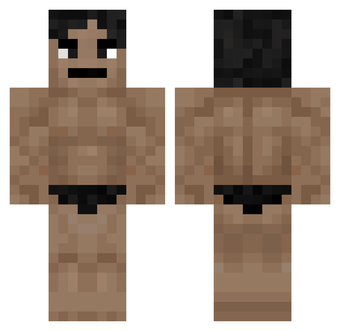 Ellicha Minecraft skin, front and back view