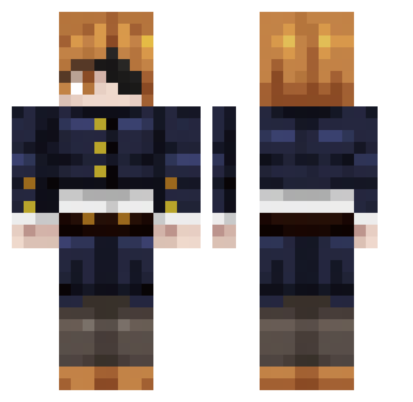 _Itzz_Mis1ak_ Minecraft skin, front and back view