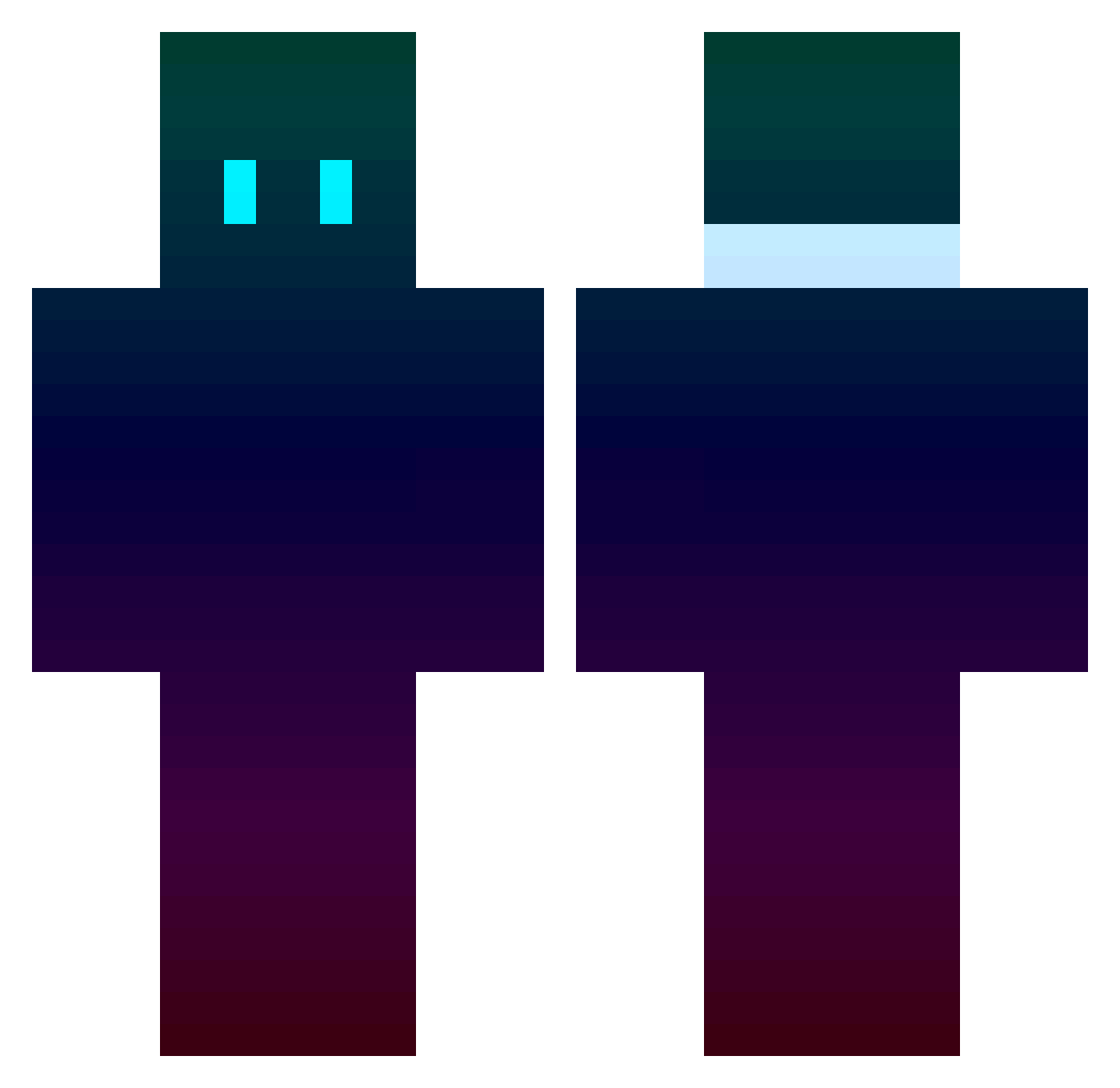 SN_Flu Minecraft skin, front and back view