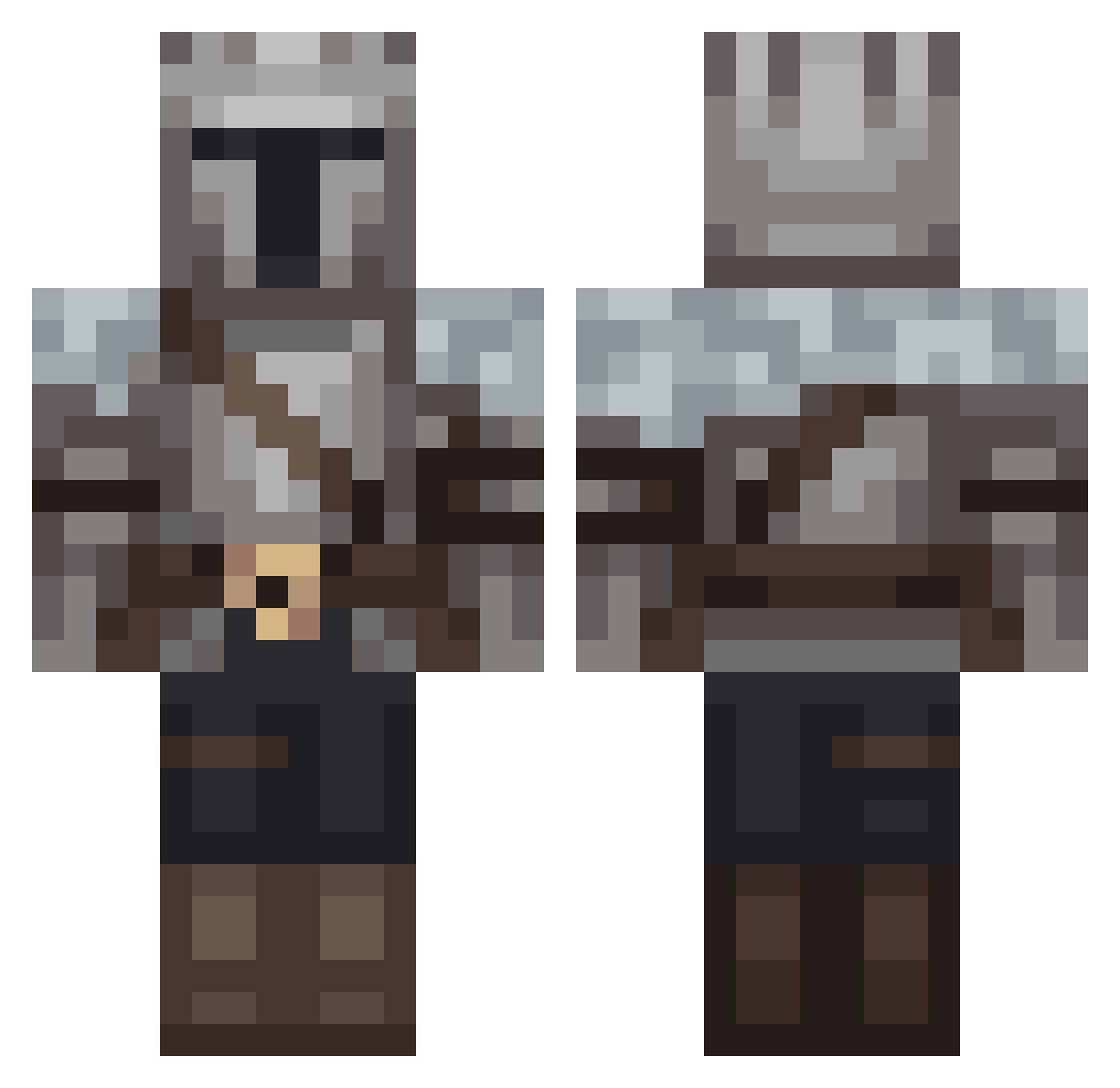 P1SSPR1NCESS Minecraft skin, front and back view
