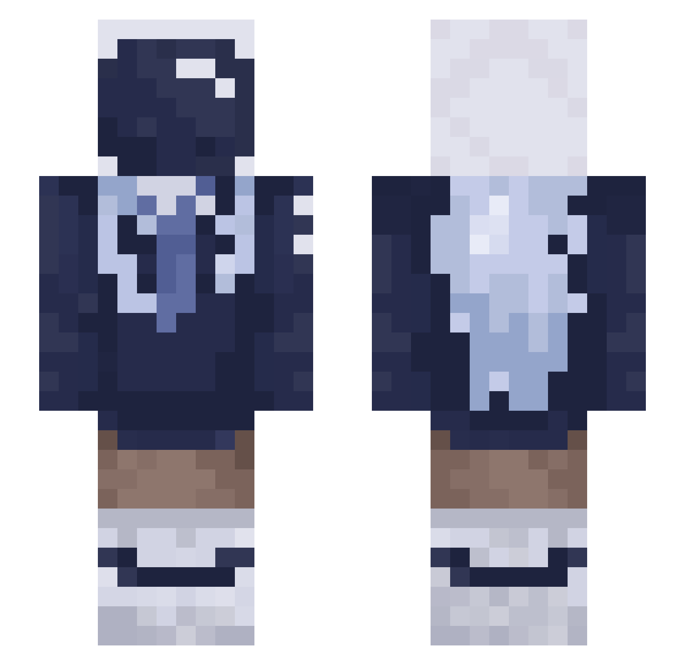 storminette Minecraft skin, front and back view