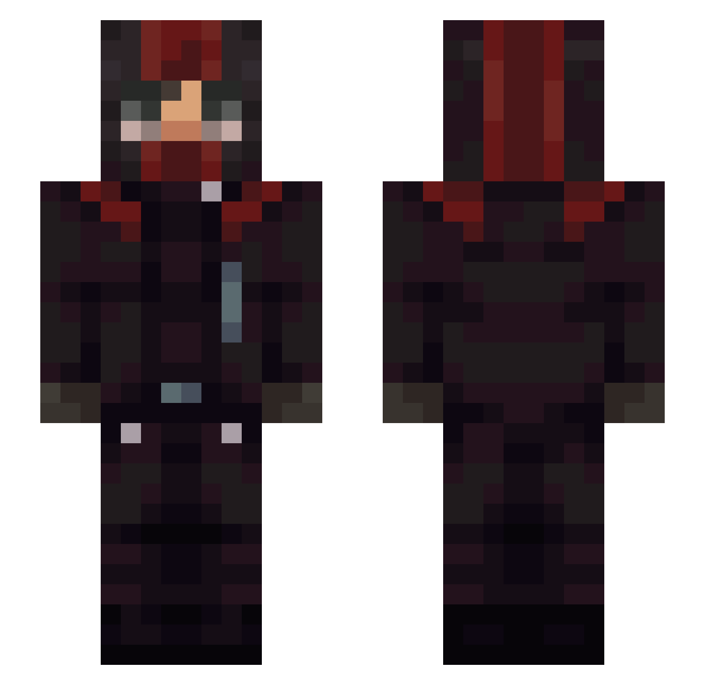 Liiise Minecraft skin, front and back view