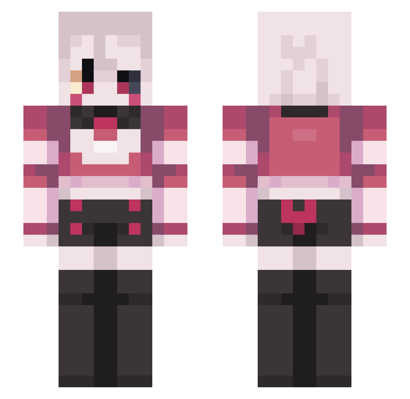 Ohayo_Gozaimasu Minecraft skin, front and back view