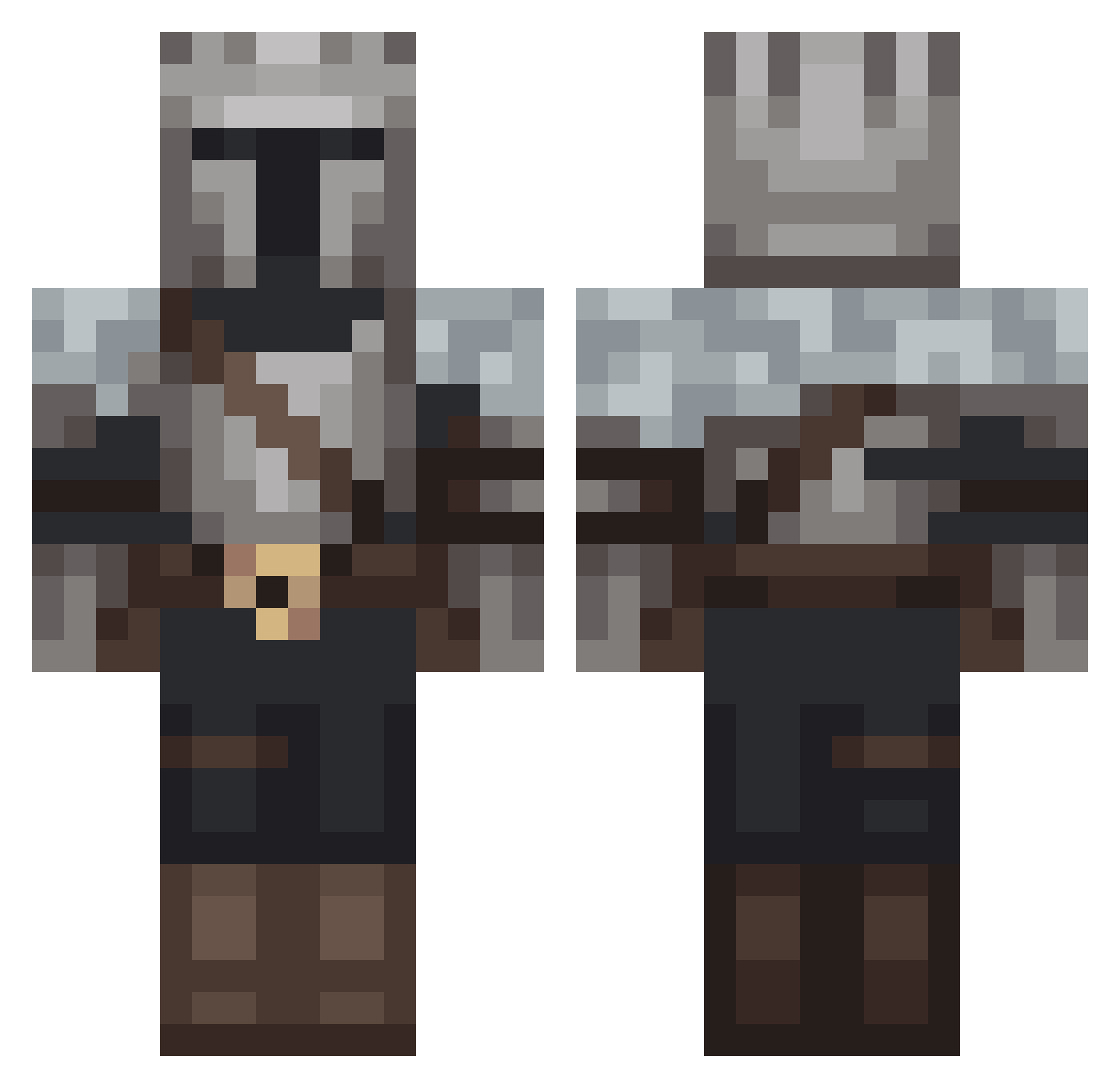 Pothatus Minecraft skin, front and back view