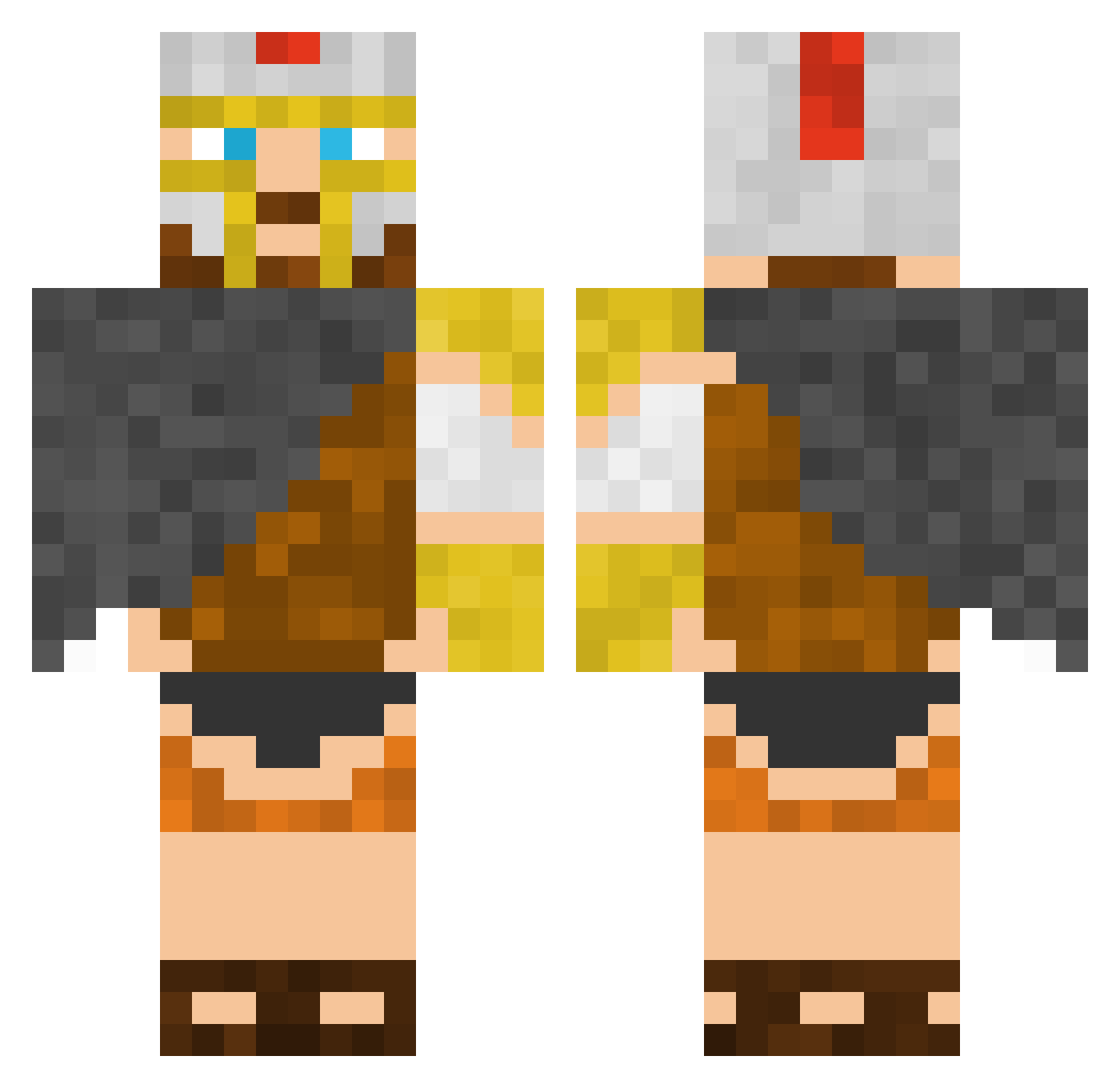 janekkoxik2007pl Minecraft skin, front and back view