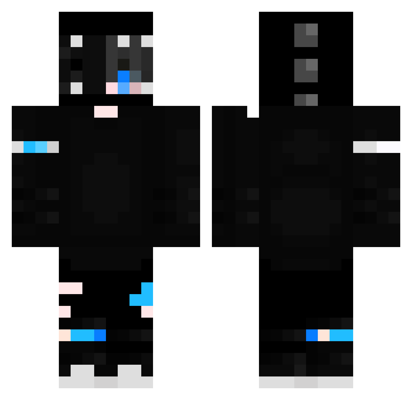 Putzmann123 Minecraft skin, front and back view