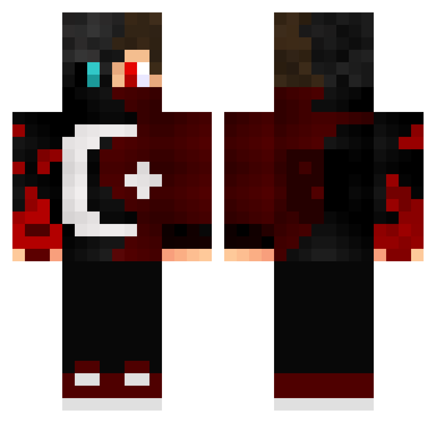 lastrom45 Minecraft skin, front and back view