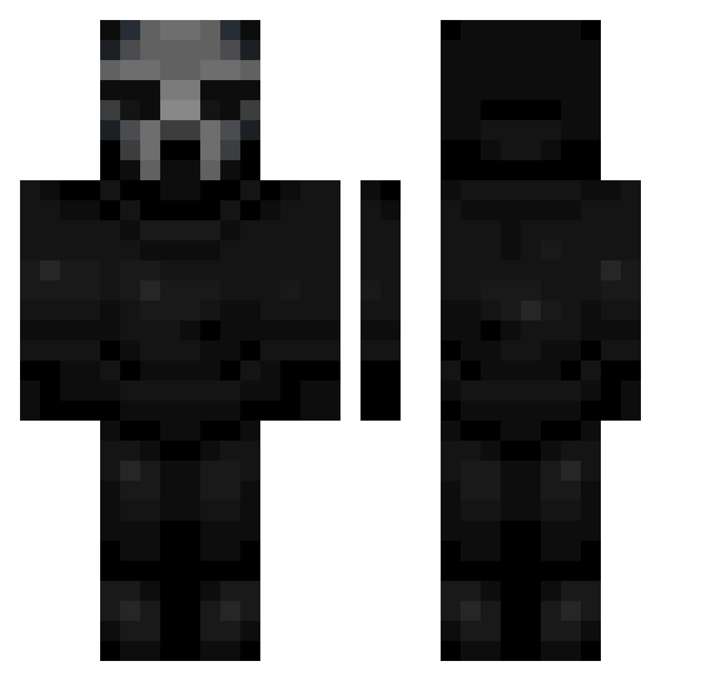 sokomatic Minecraft skin, front and back view