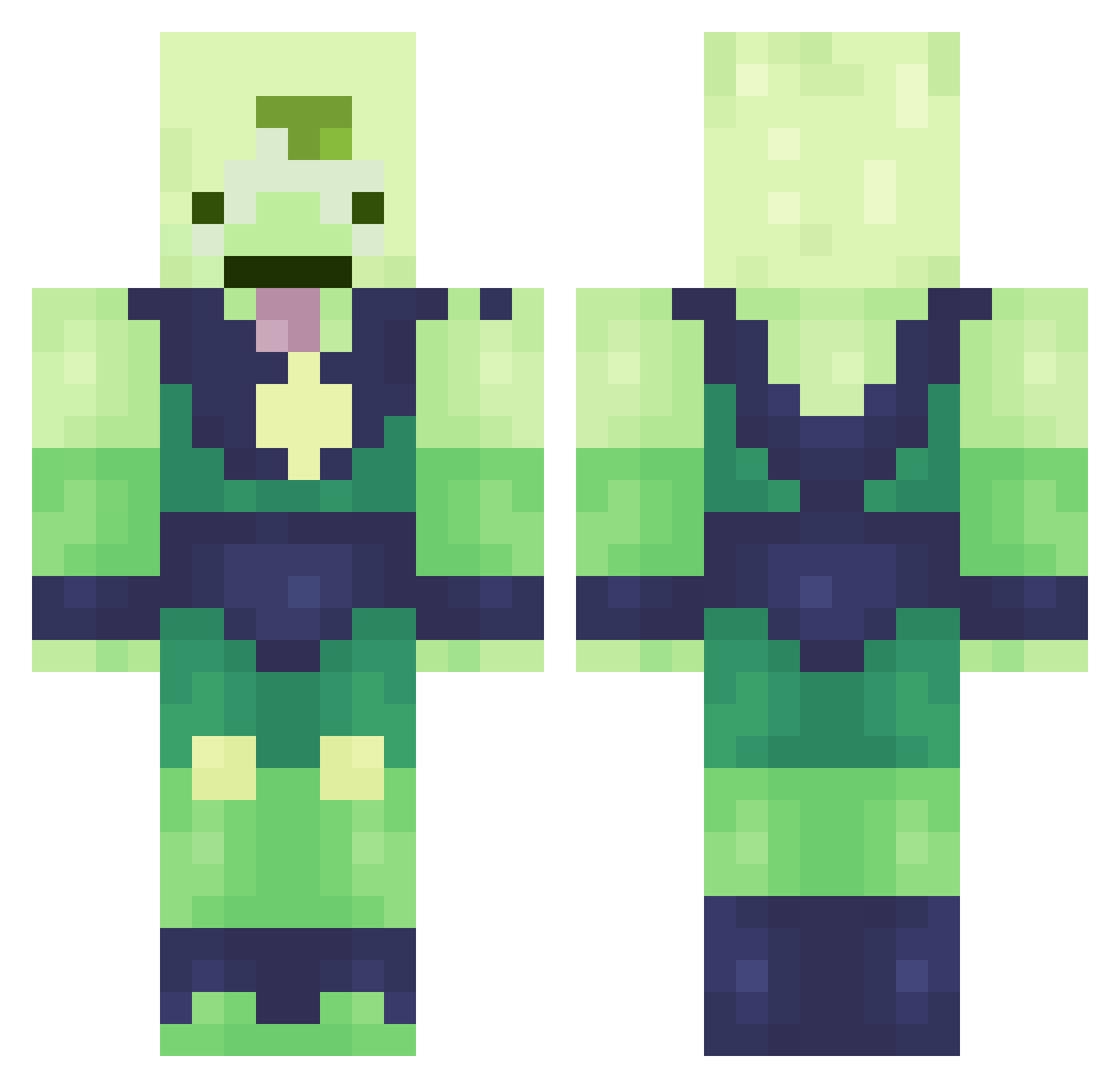InfiniteExpresss Minecraft skin, front and back view