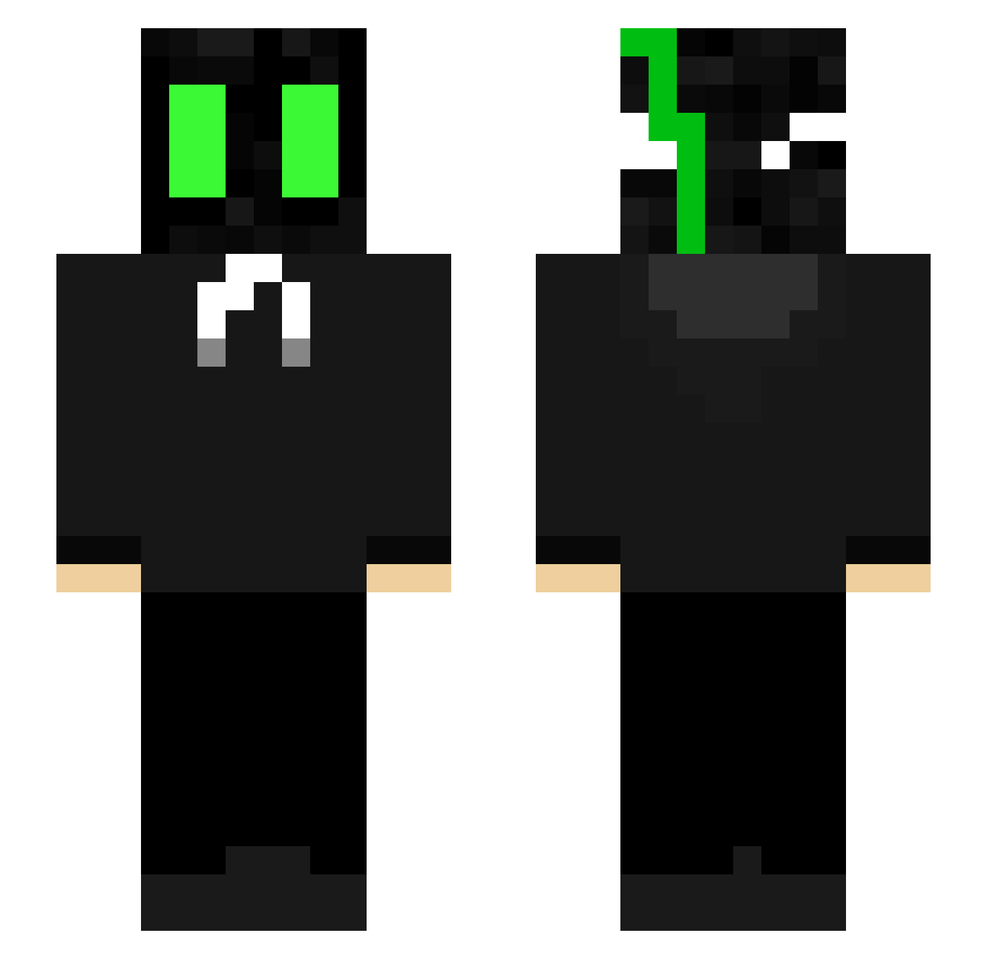 ItzSuper_J Minecraft skin, front and back view