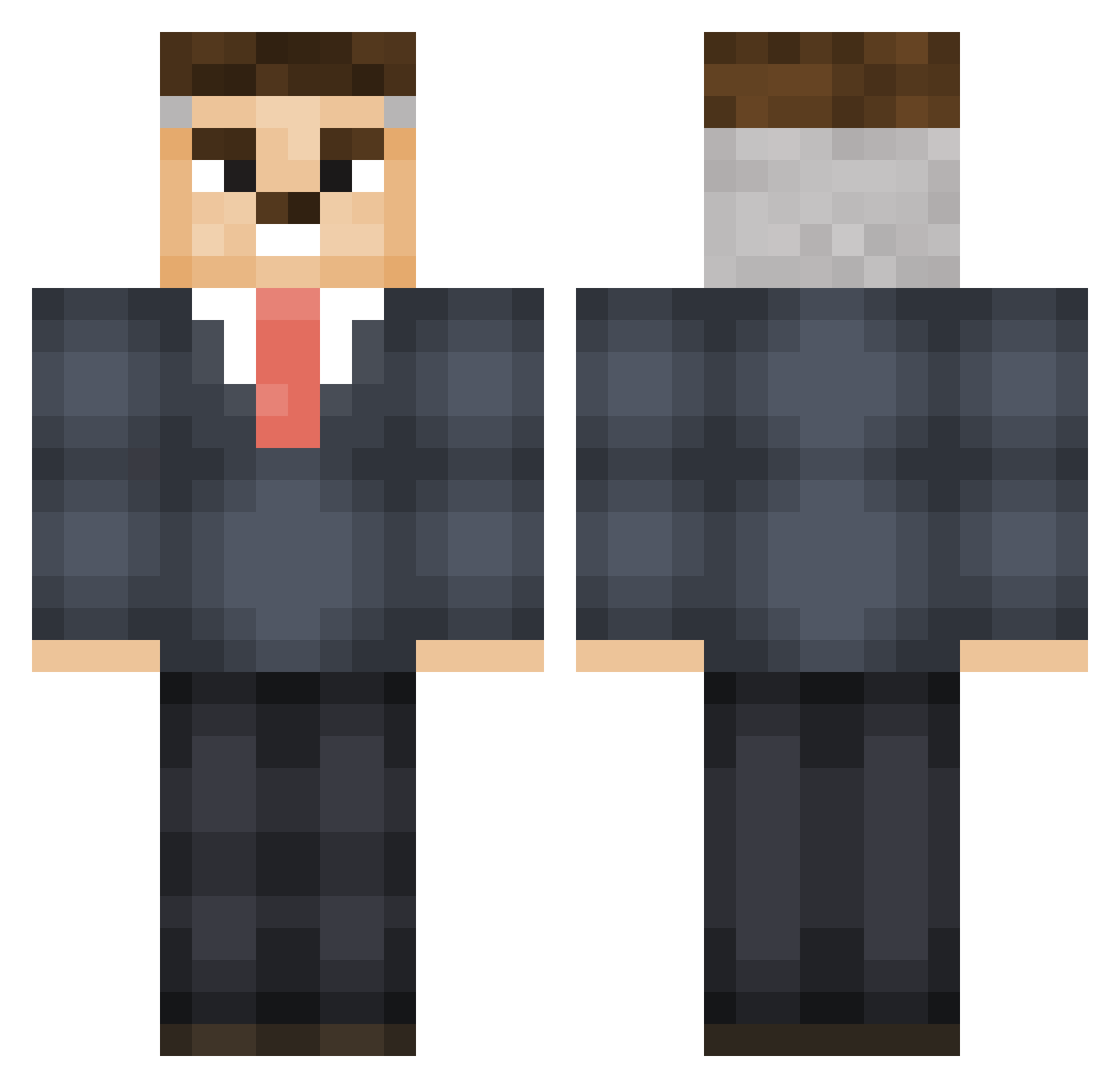 sid12344321 Minecraft skin, front and back view