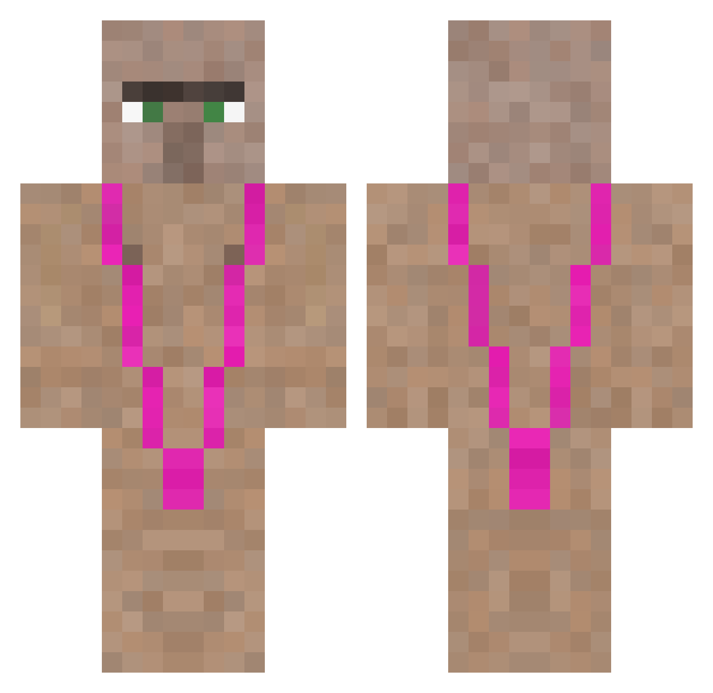 jkarky Minecraft skin, front and back view