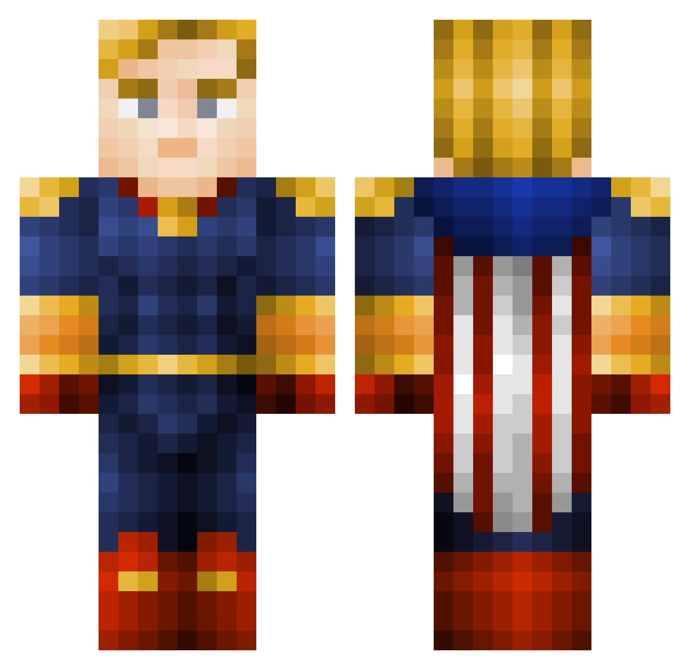 alextheglowstick Minecraft skin, front and back view