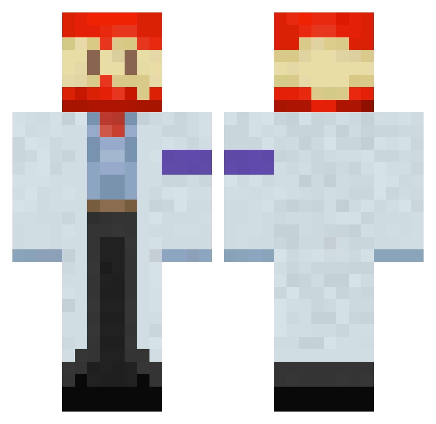 Janbitlining1 Minecraft skin, front and back view