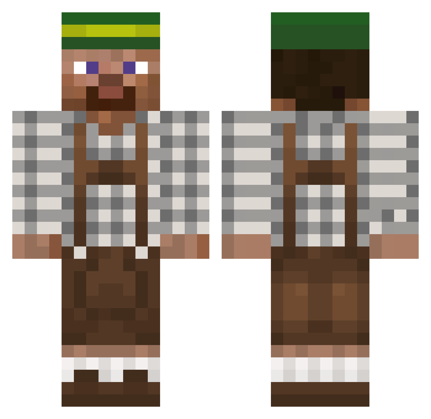 Colinhatswag Minecraft skin, front and back view