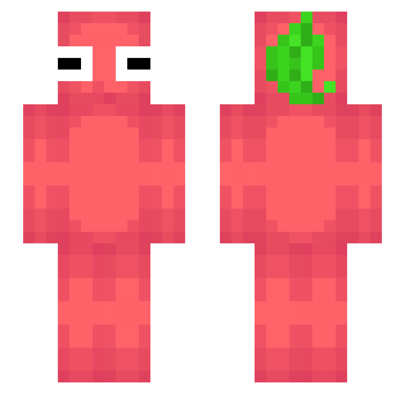 uhloof Minecraft skin, front and back view