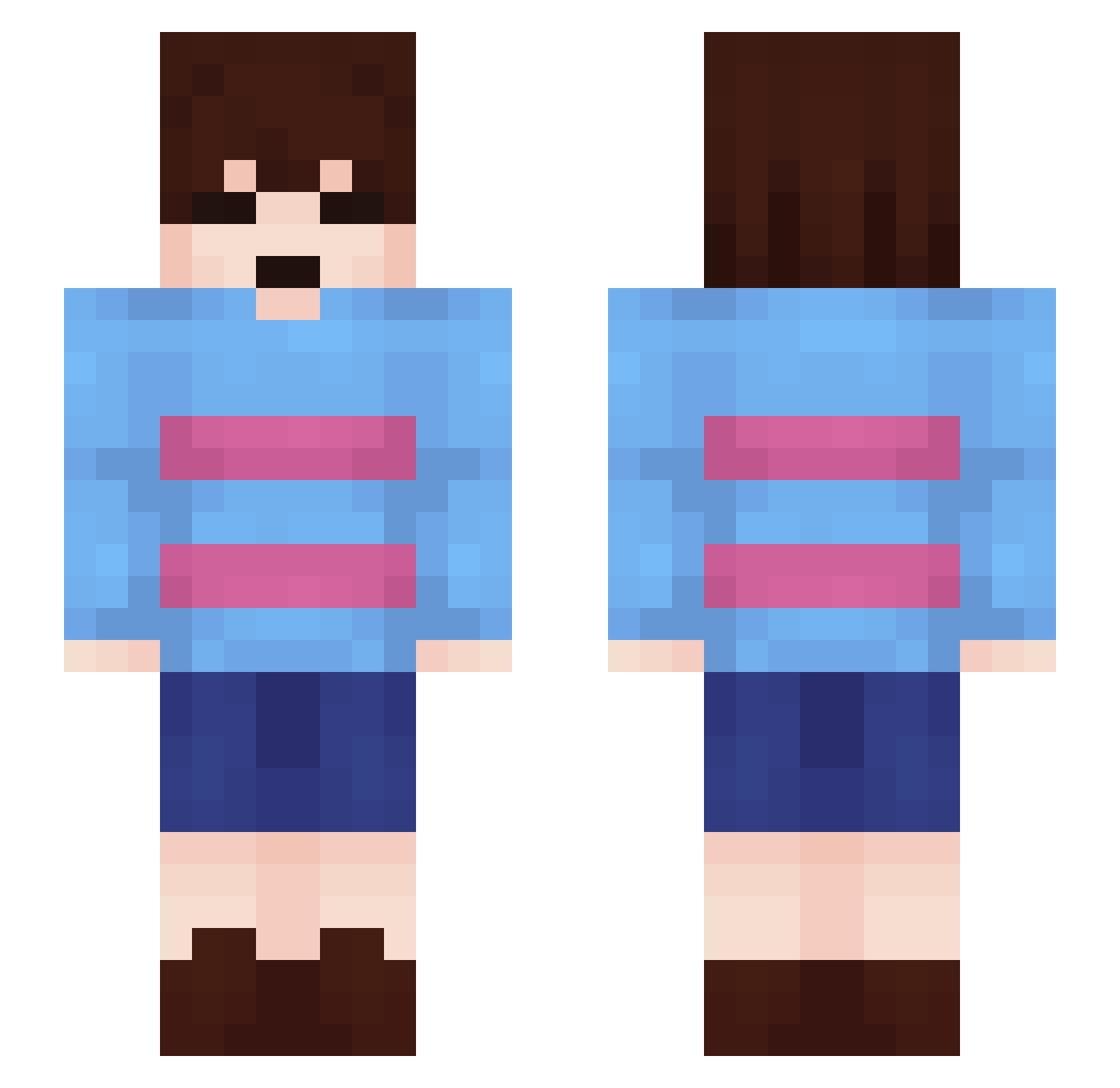 Rigel2118 Minecraft skin, front and back view