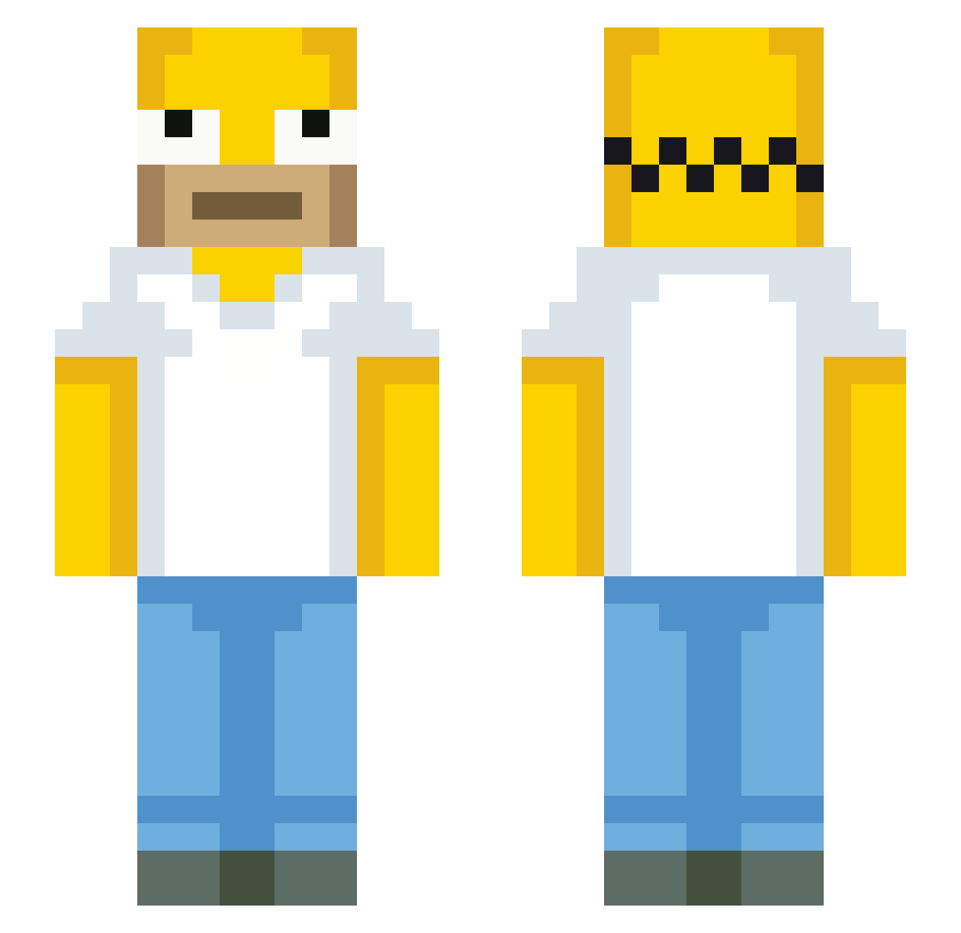 Choz4n Minecraft skin, front and back view