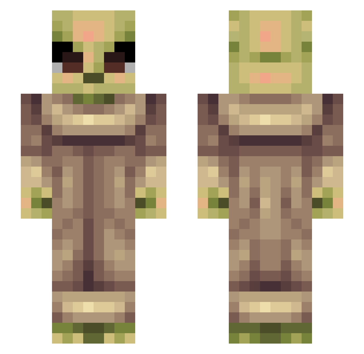 ASTAGF1RULLAH Minecraft skin, front and back view