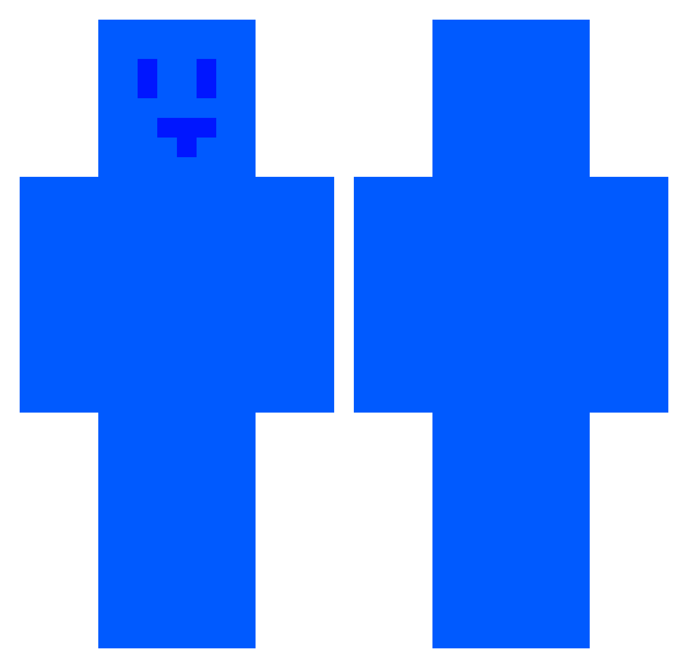 Tijabe Minecraft skin, front and back view