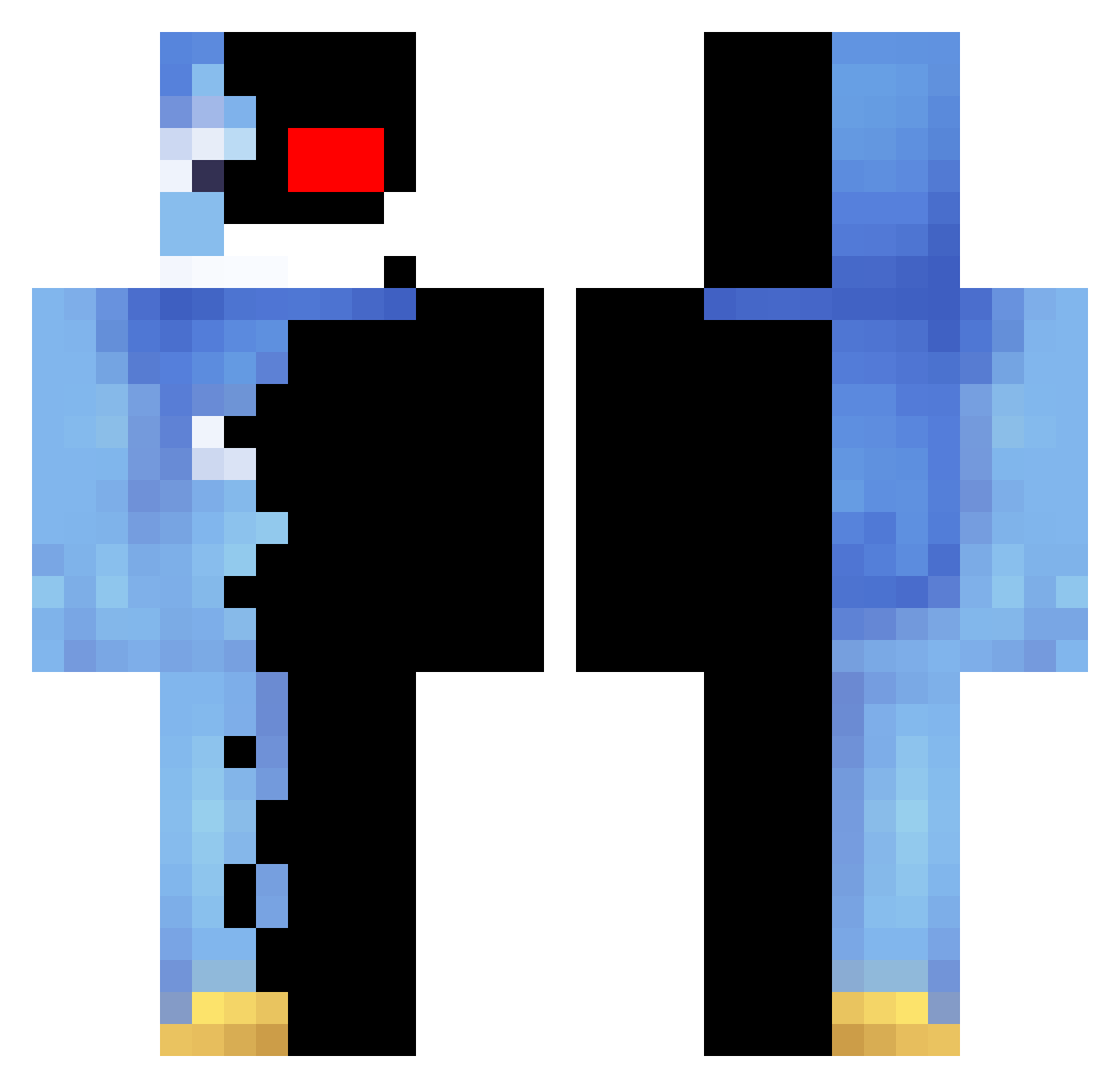 R4int1 Minecraft skin, front and back view