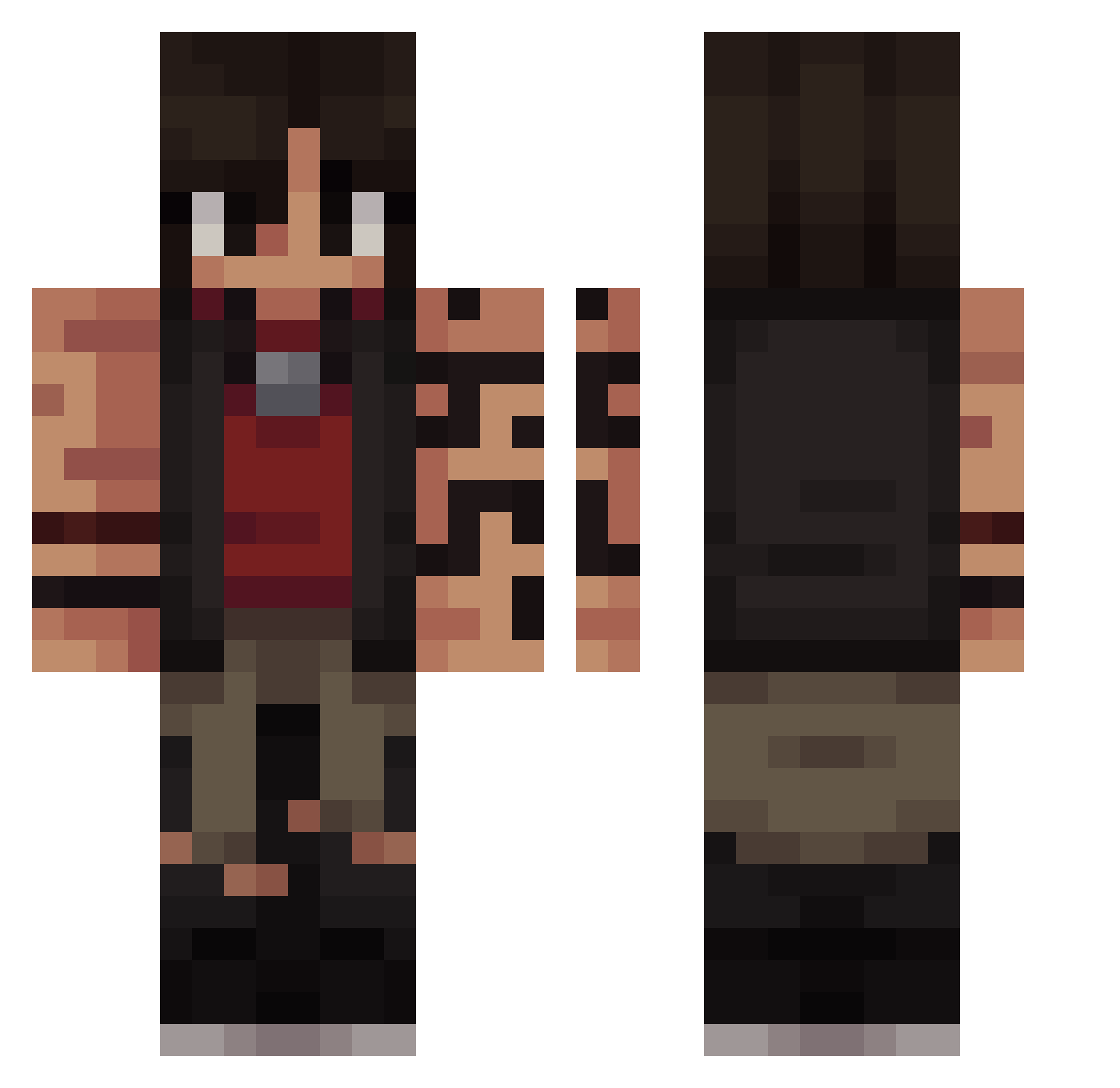 Zoe_A_D_ Minecraft skin, front and back view