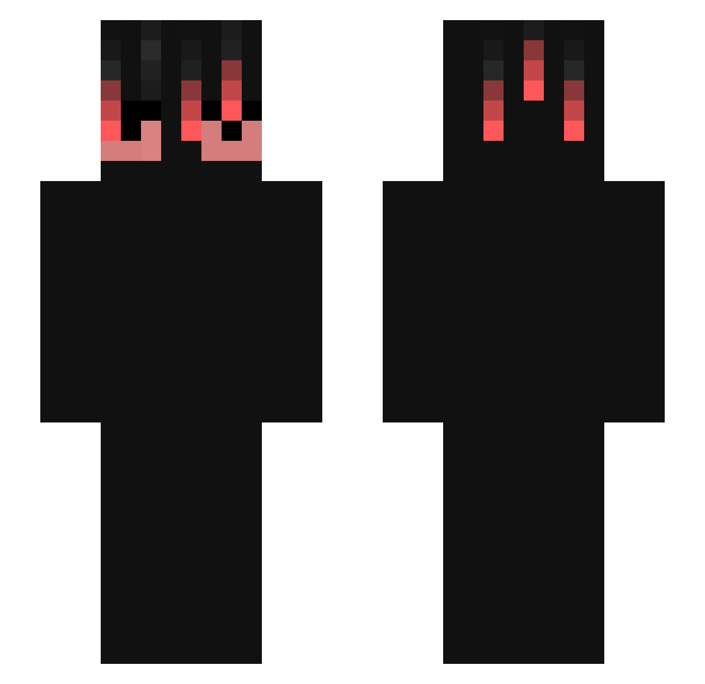 bvcr Minecraft skin, front and back view