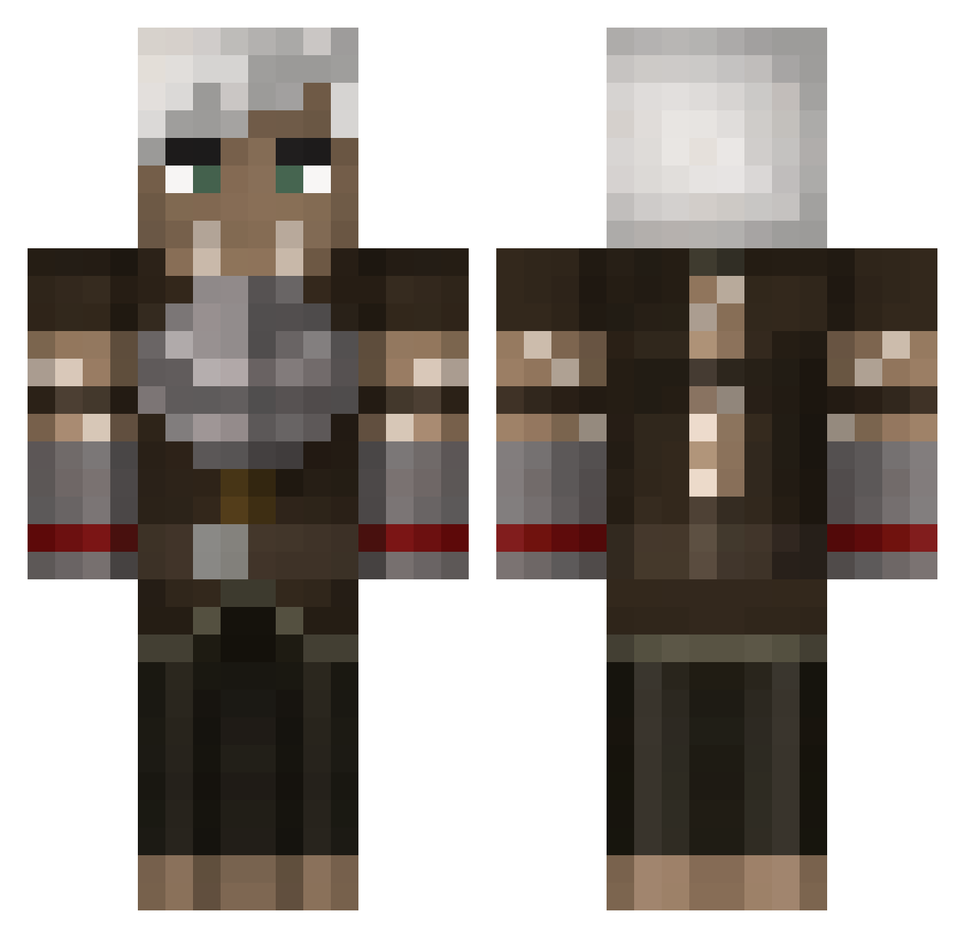 BadSniperGaming Minecraft skin, front and back view