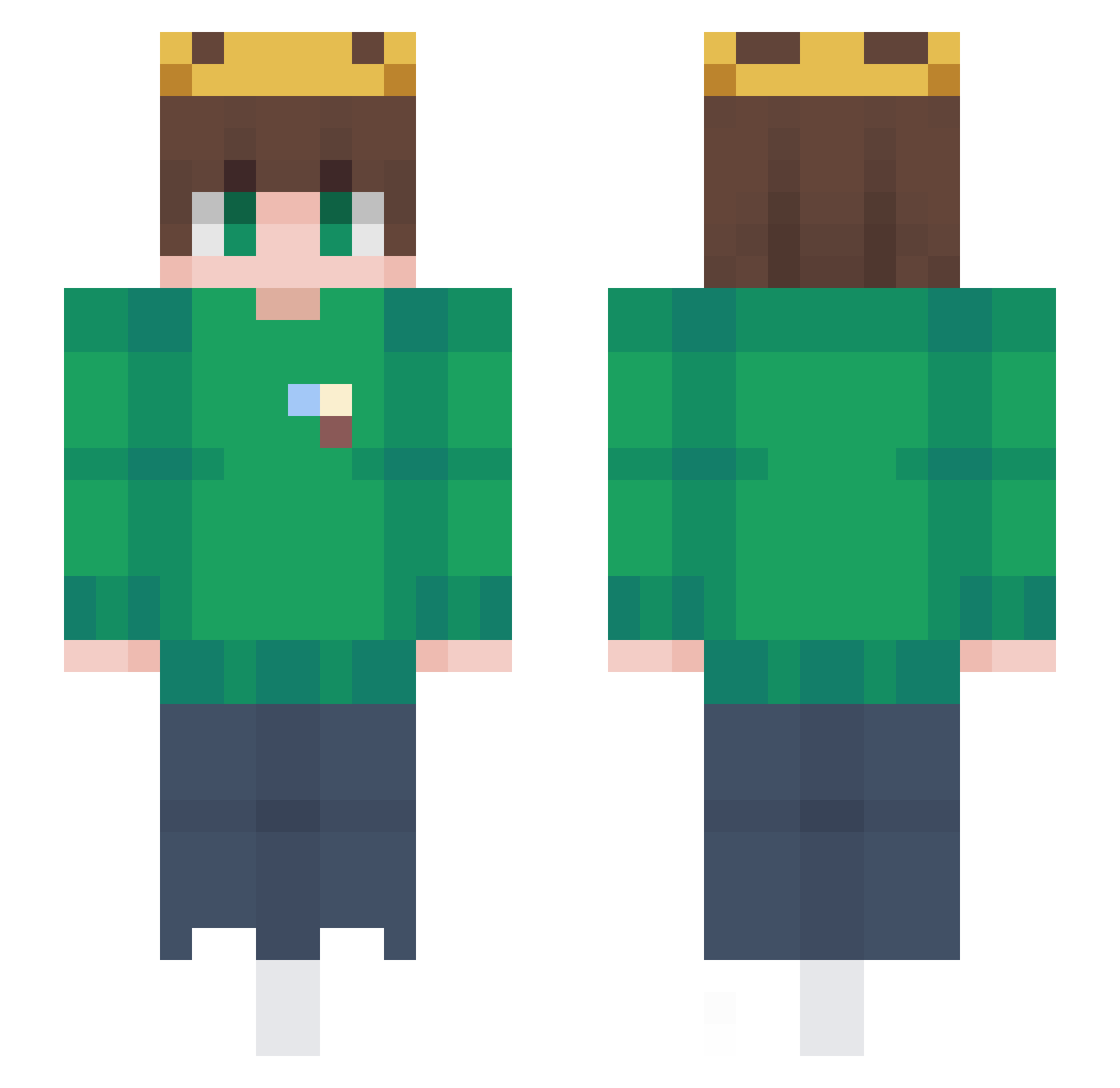 Berlino05 Minecraft skin, front and back view