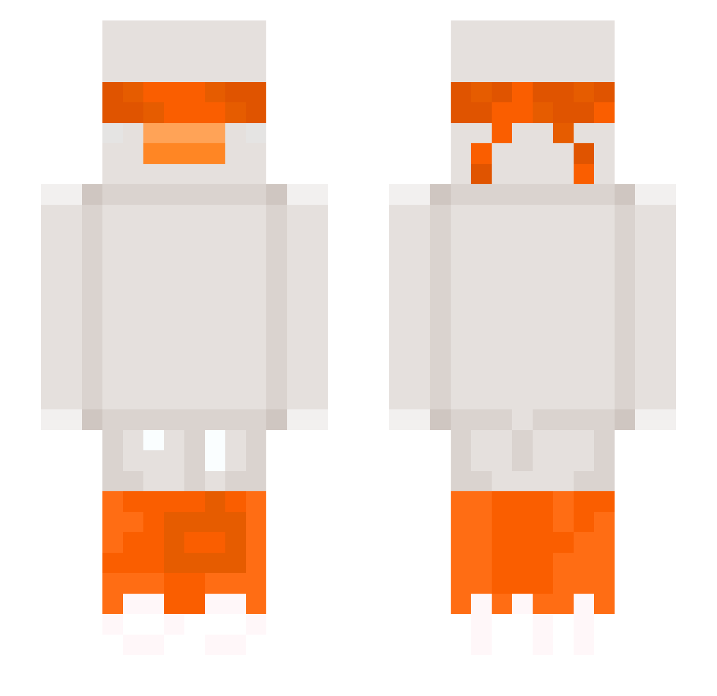 JesterBHHA Minecraft skin, front and back view