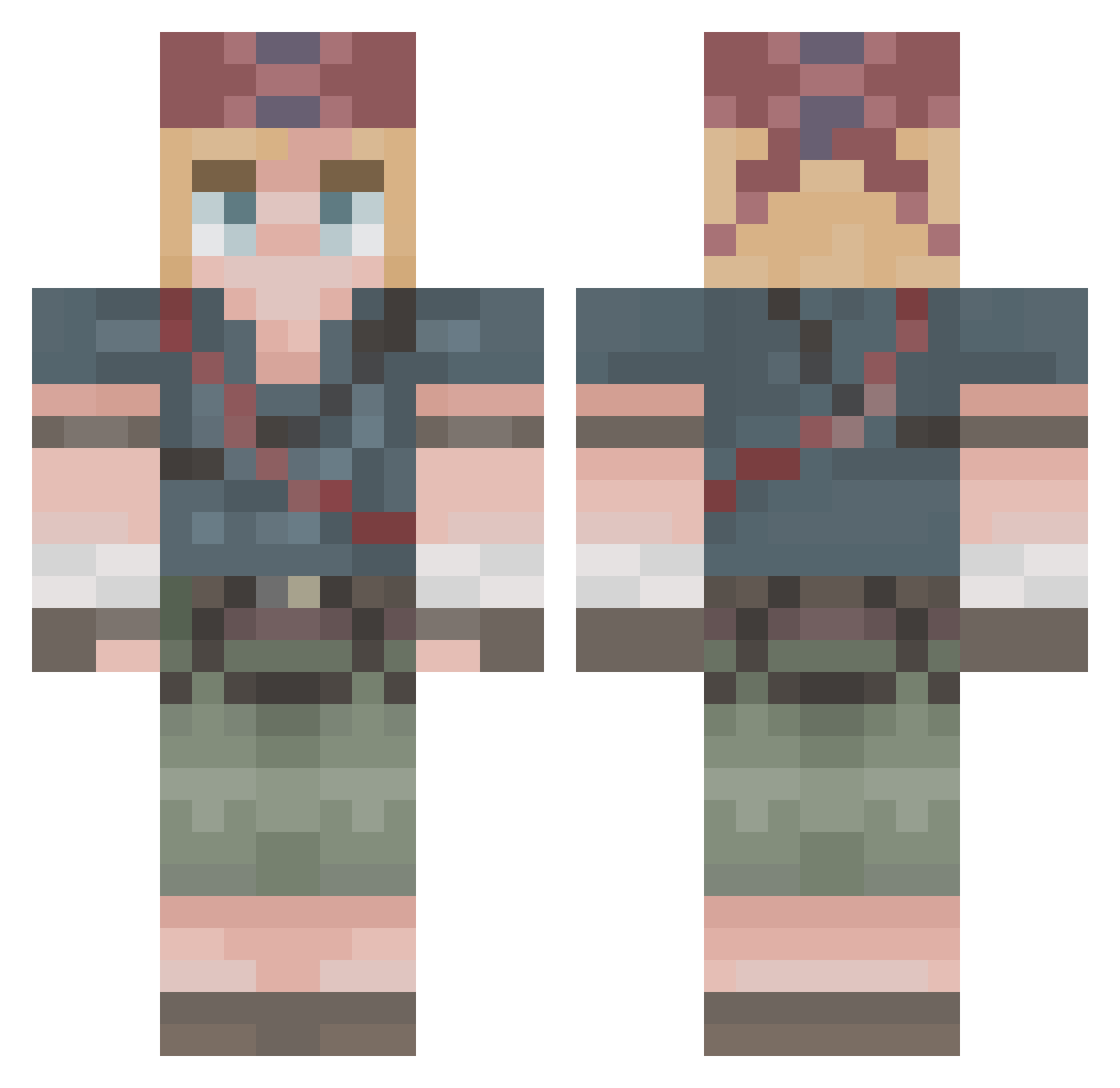 LechugaHot Minecraft skin, front and back view